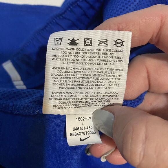 Nike Shorts Men's Large Blue Epic Knit Training Athletic Gym Active 646151-480 - Picture 8 of 11